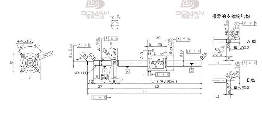 KURODA GP1002DS-EAFR-0320B-C3S 黑田精工丝杠检测